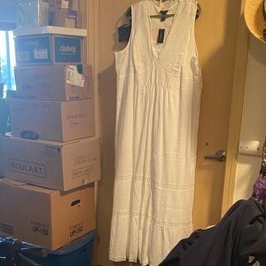 Lane Bryant White Maxi Dress